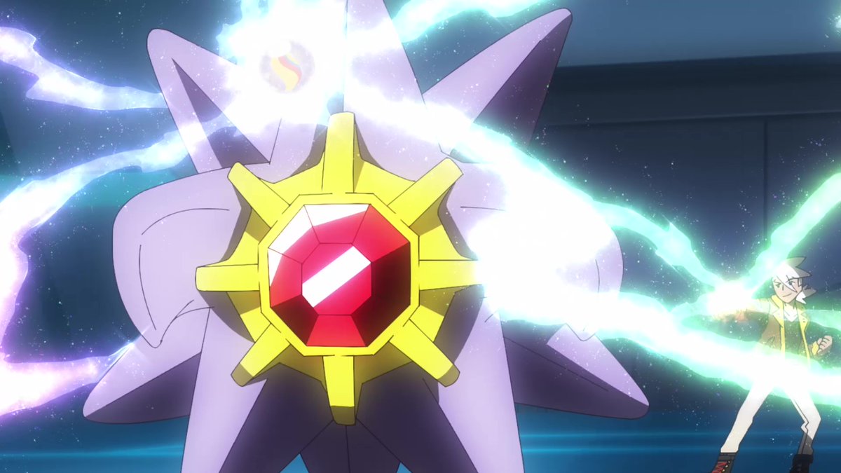 アニポケ次回予告のメガスターミーとフリードのイラスト