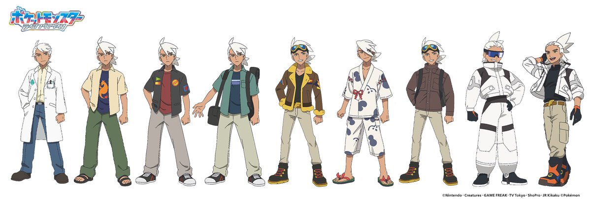 アニポケ フリードのこれまでの姿を振り返るイラスト