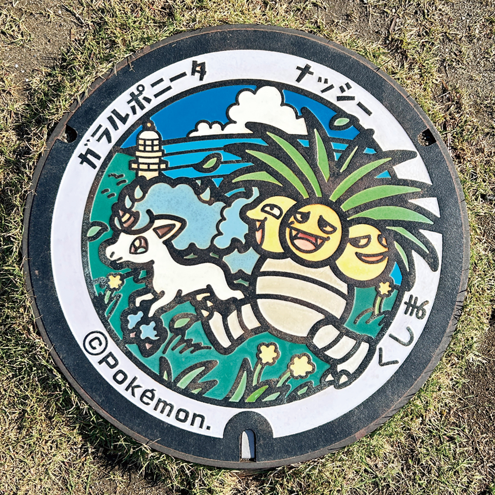 宮崎県串間市のポケふた ナッシーとガラルポニータデザイン