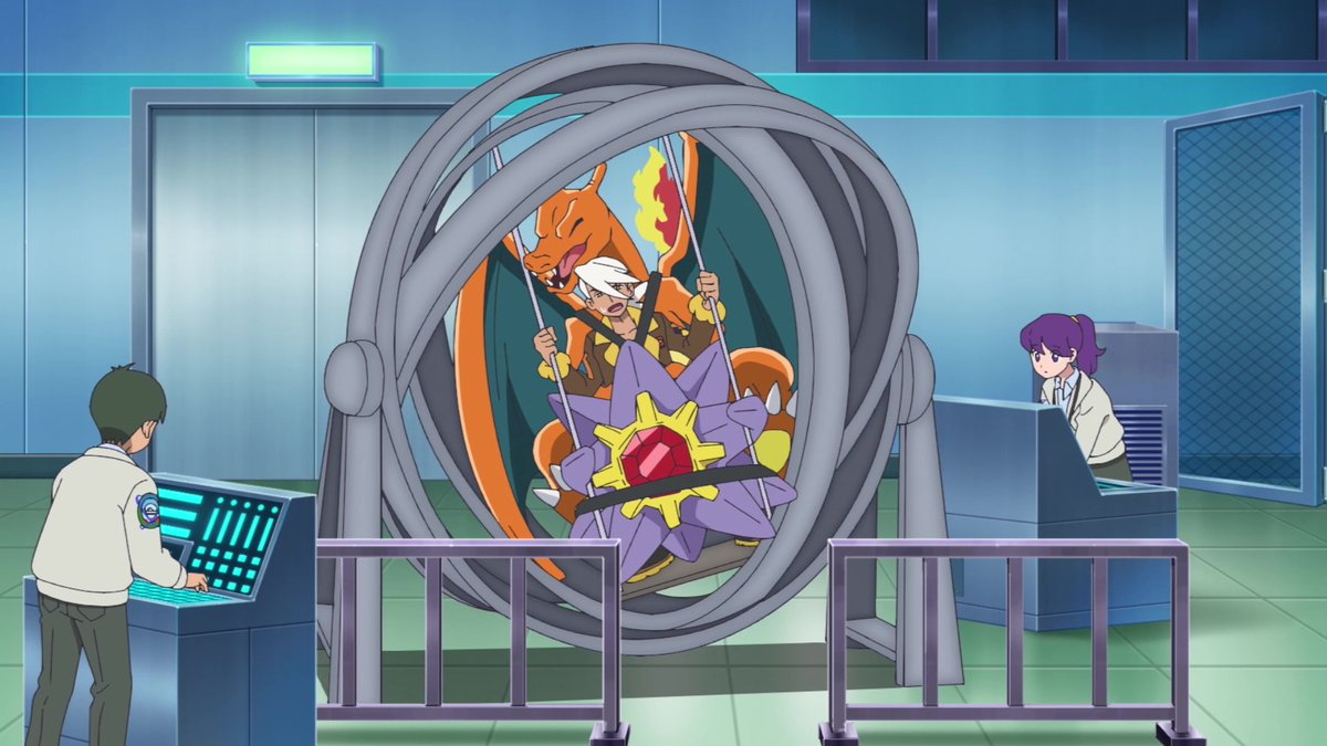 フリードとスターミーの訓練シーン