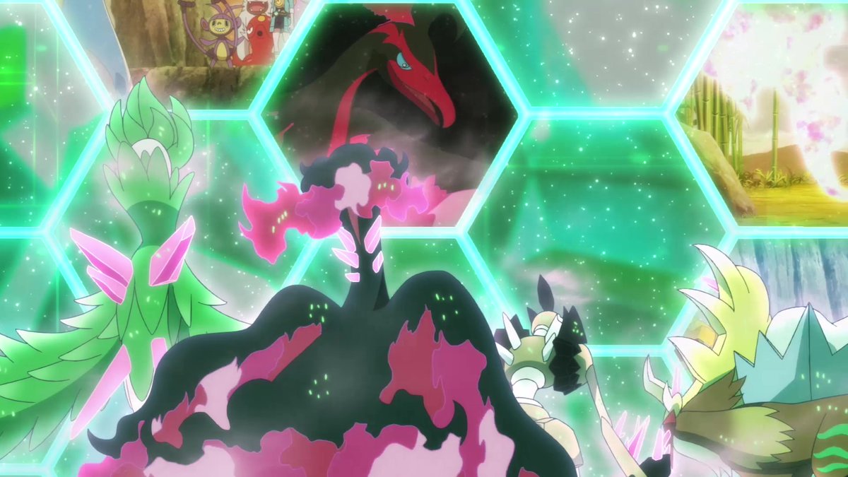 アニメポケットモンスターのスーパーストロングスフィアシーン