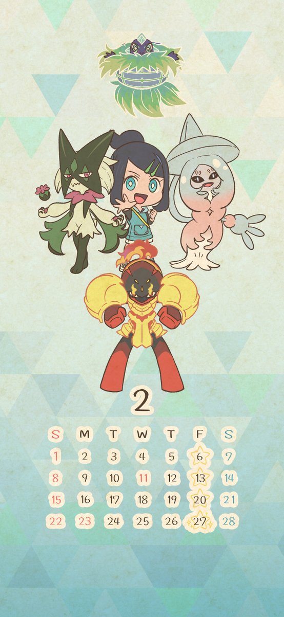 2月壁紙カレンダー：リコとグレンアルマ、マスカーニャらがバトルへ