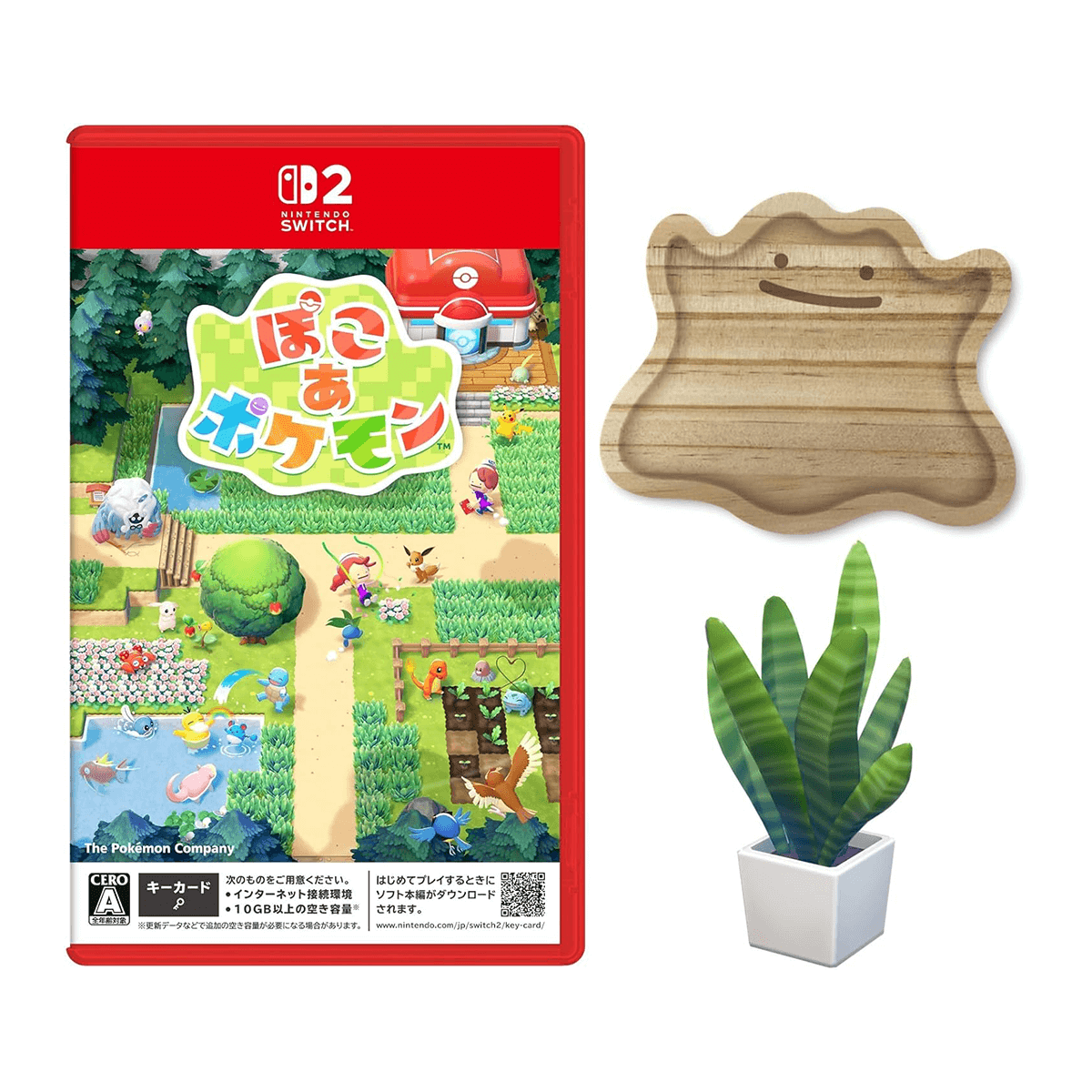 ぽこ あ ポケモン -Switch2 【Amazon.co.jpオリジナル特典】メタモン型木製トレー(サイズ約直径16cm) 同梱 & デジタル特典 家具「ひらべったいうえ木」 配信