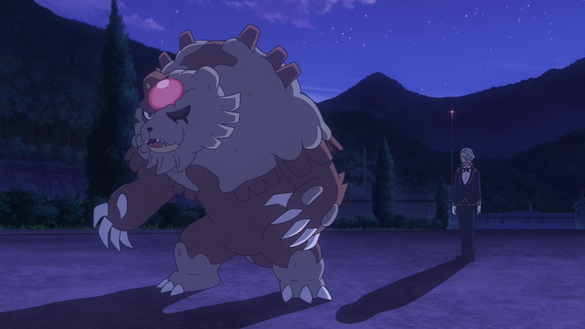 ガチグマとメガチャーレムのバトルシーン