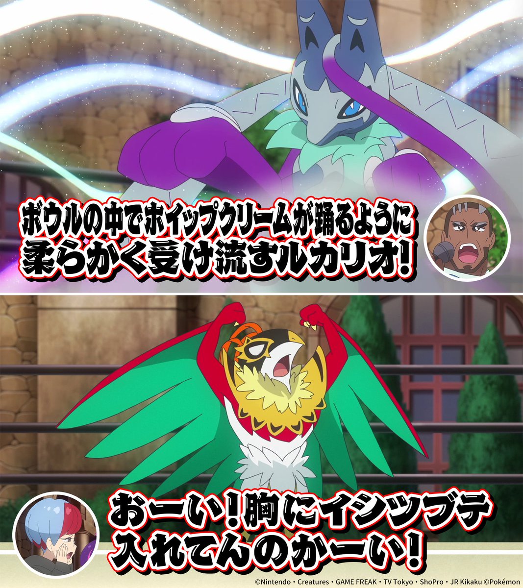 第132話の熱いセリフ画像:ルカリオのバトルシーン