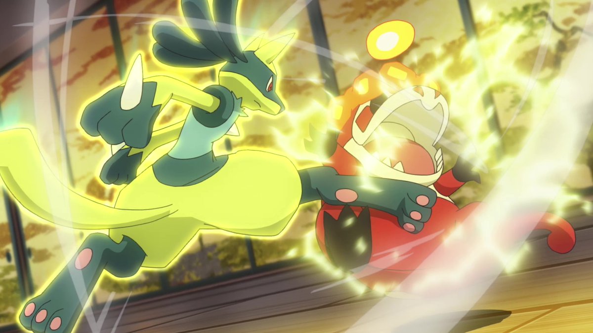 ロイと黄色いルカリオの出会いシーン