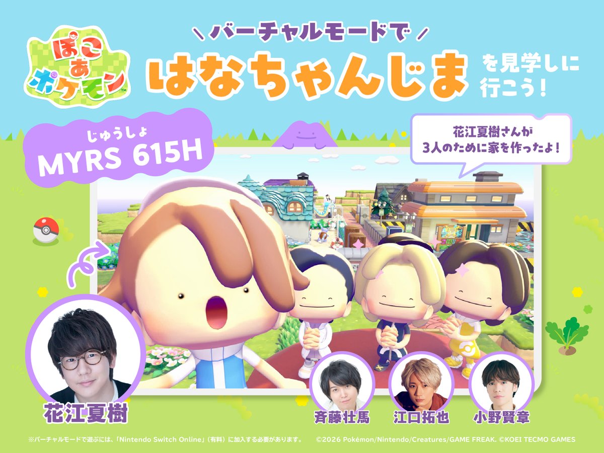 ぽこあポケモンのはなちゃんじまの風景